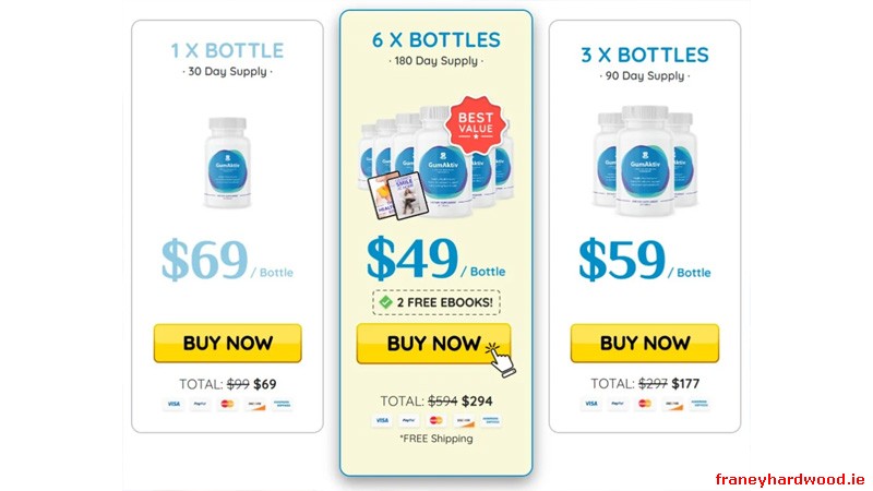 GumAktiv is sold on the official website with bundle pricing that lowers daily cost, best suited for long-term gum care support.