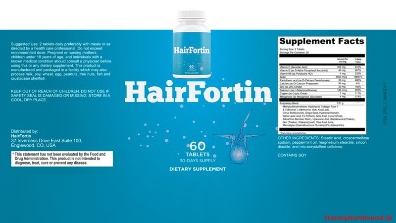 HairFortin includes common hair-support nutrients aimed at strengthening hair and supporting healthy growth.