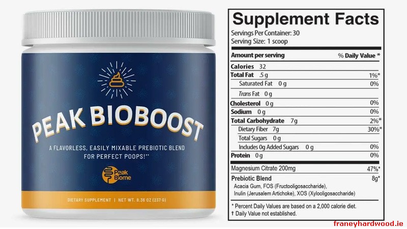 Peak Bioboost Supplement Facts