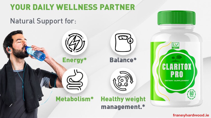 A clear shot of the Claritox Pro bottle, showing the product packaging.