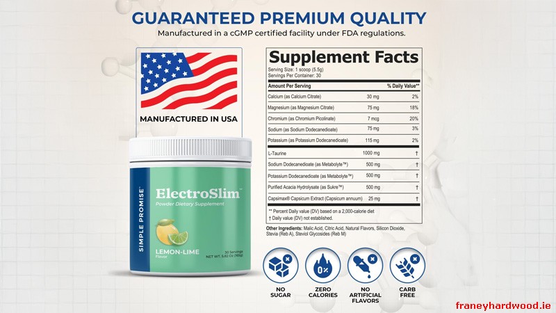 ElectroSlim is a stimulant-free electrolyte blend, but key doses may be too low for major metabolic effects.