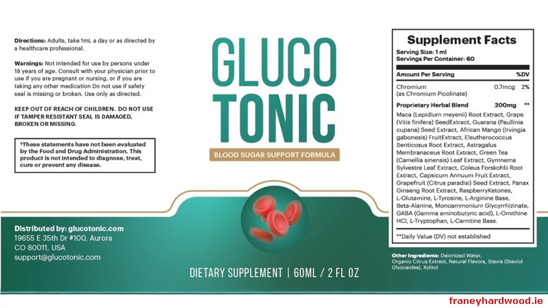 GlucoTonic supplement ingredients list