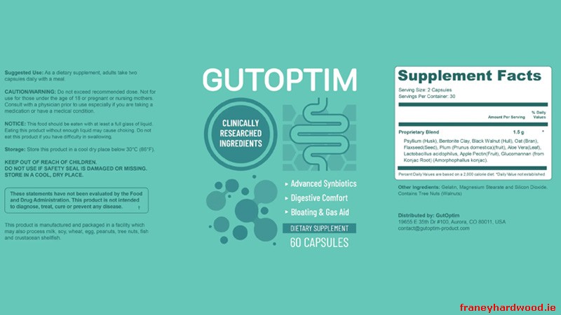 GutOptim supplement facts and ingredients list