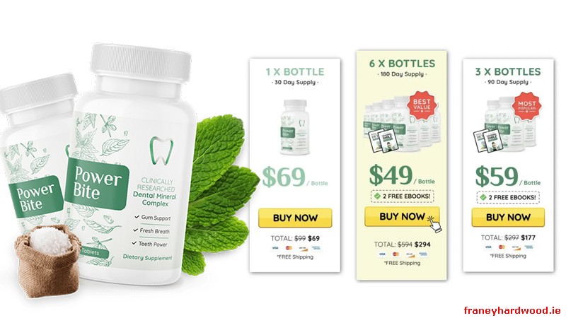 PowerBite is sold online in bundles, with larger packages offering the lowest cost per day.