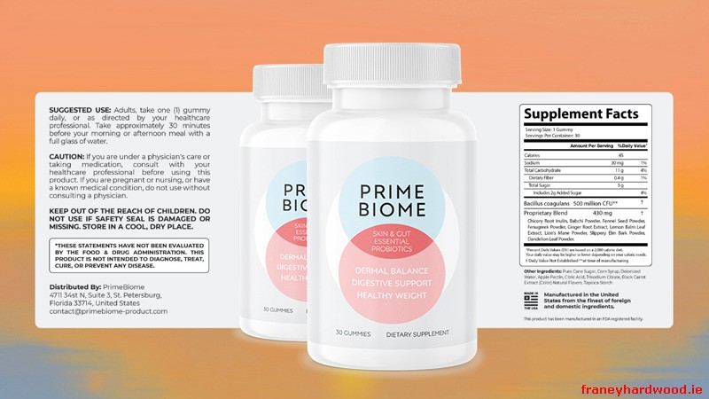 PrimeBiome supports gut health with a probiotic/prebiotic blend, but the 430 mg proprietary dose may be modest.