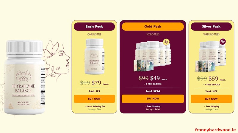 Thyrafemme Balance is sold online via the official website, with bundle packages offering lower daily costs.