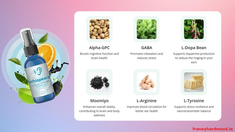 Whispeara key ingredients for cognitive and hearing health